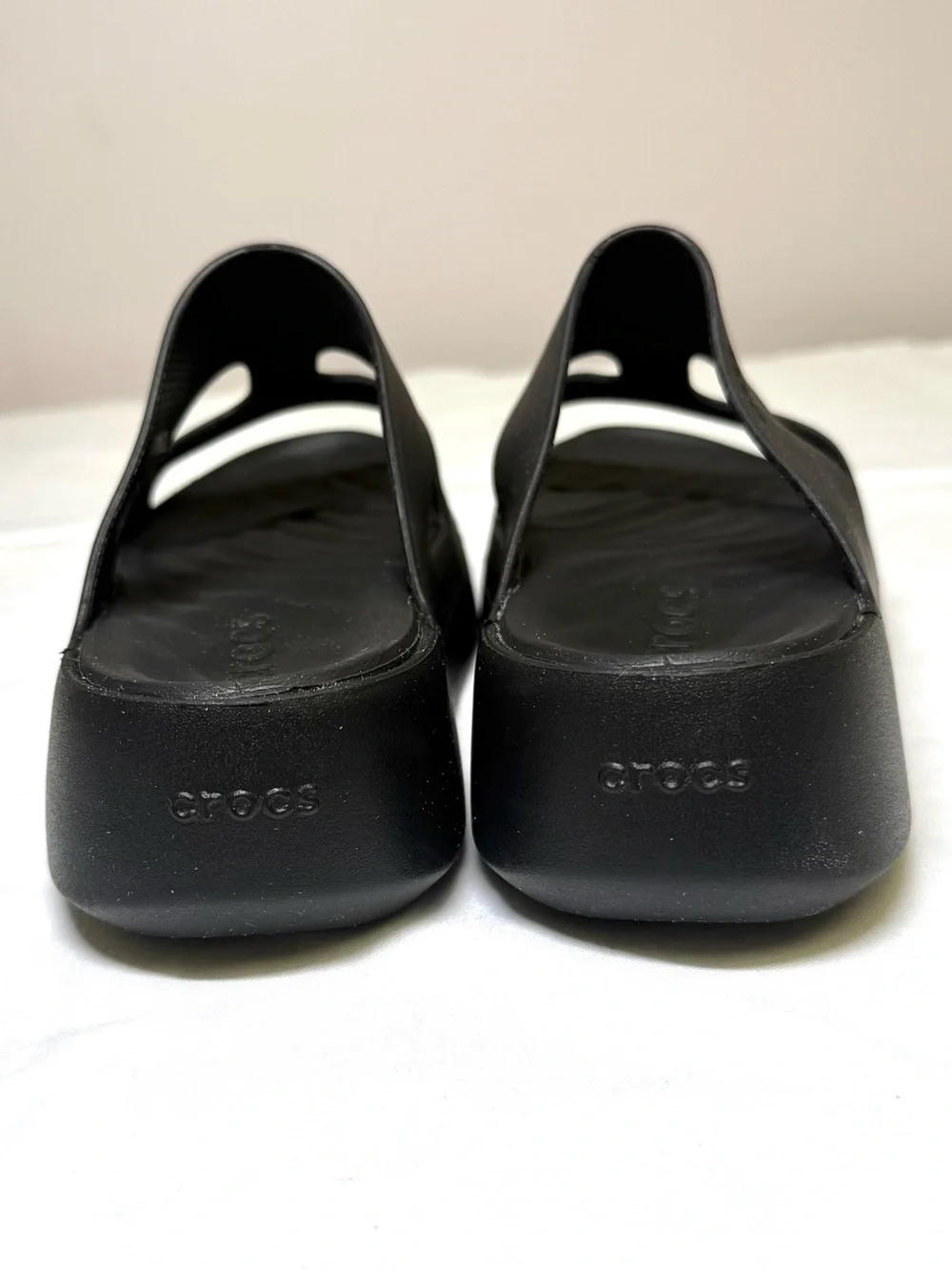 Crocs Brooklyn Platform Slide Sandals Black LiteRide Comfort Women’s 6
